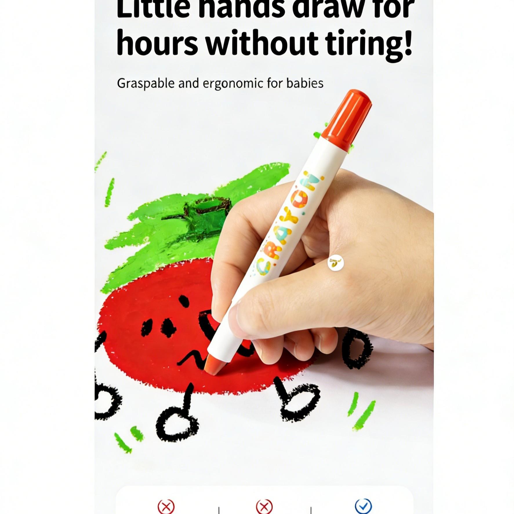 Jumbo Silky Crayons for Toddlers, Easy Grip Twistable Crayons, Non Toxic Washable Crayons, Kids Gifts, toddler crayons ,Easter crayons,Coloring Pencils, Art Supplies, Christmas Gifts