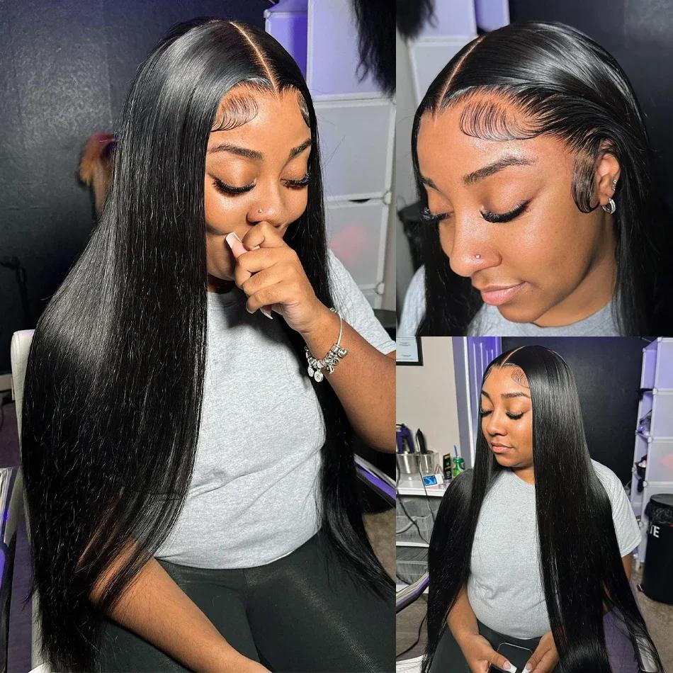 Bling Hair 4x4/13x4/13x6 Straight/Body Wave Human Hair 180% Density Lace Front Wigs Real Hair Natural Color Pre Plucked Lace Frontal Wigs Brazilian Remy Lace Closure For Women TikTokShopBlackFriday
