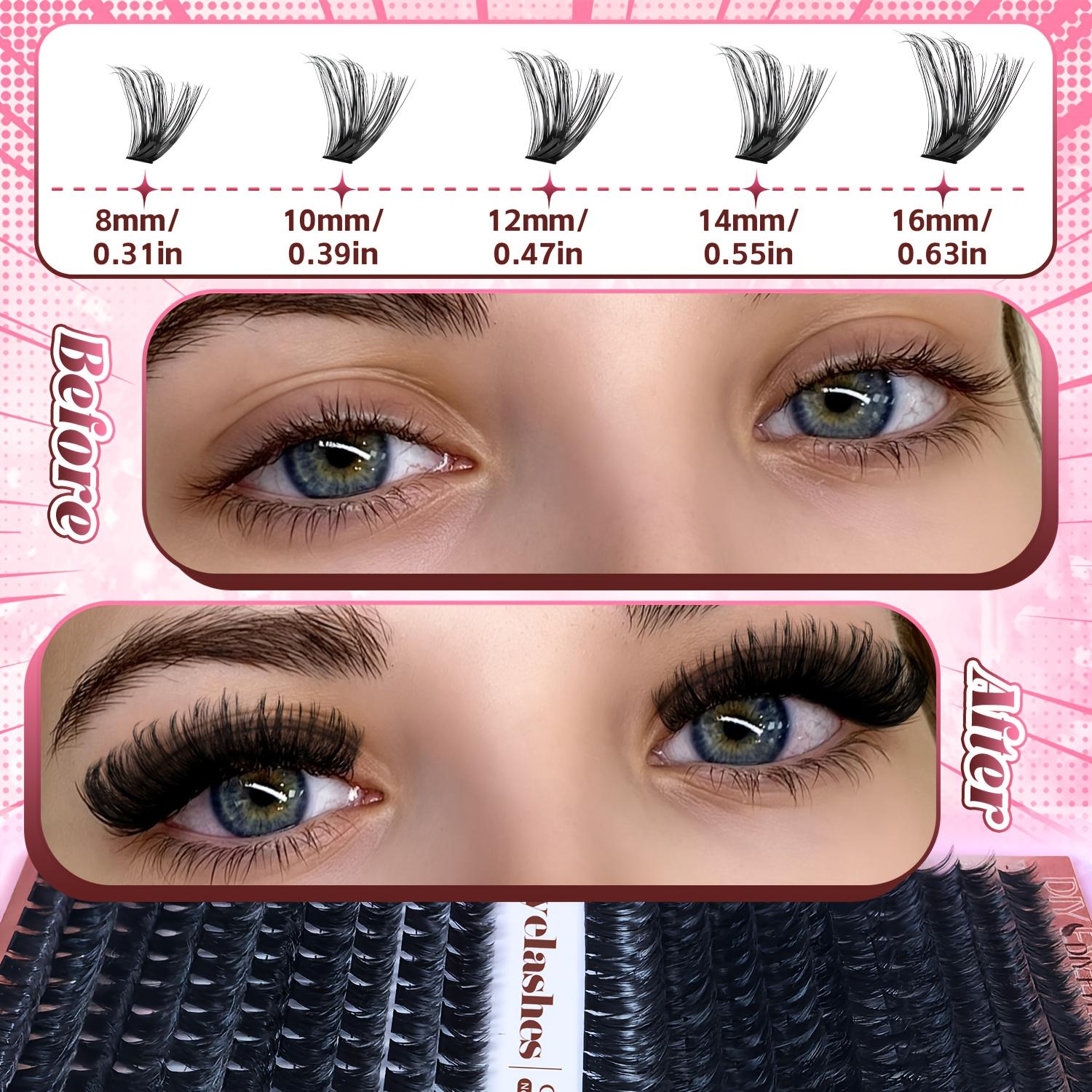 A Kit for Creating False Eyelash Extensions, Featuring a Multifunctional Eyelash Book with a Mix of 40-120D Fluffy And Dense Eyelash Clusters, Along with, a Multifunctional Tool Brush, Tweezers, And a Professional Makeup Kit to Achieve Beautiful Eye