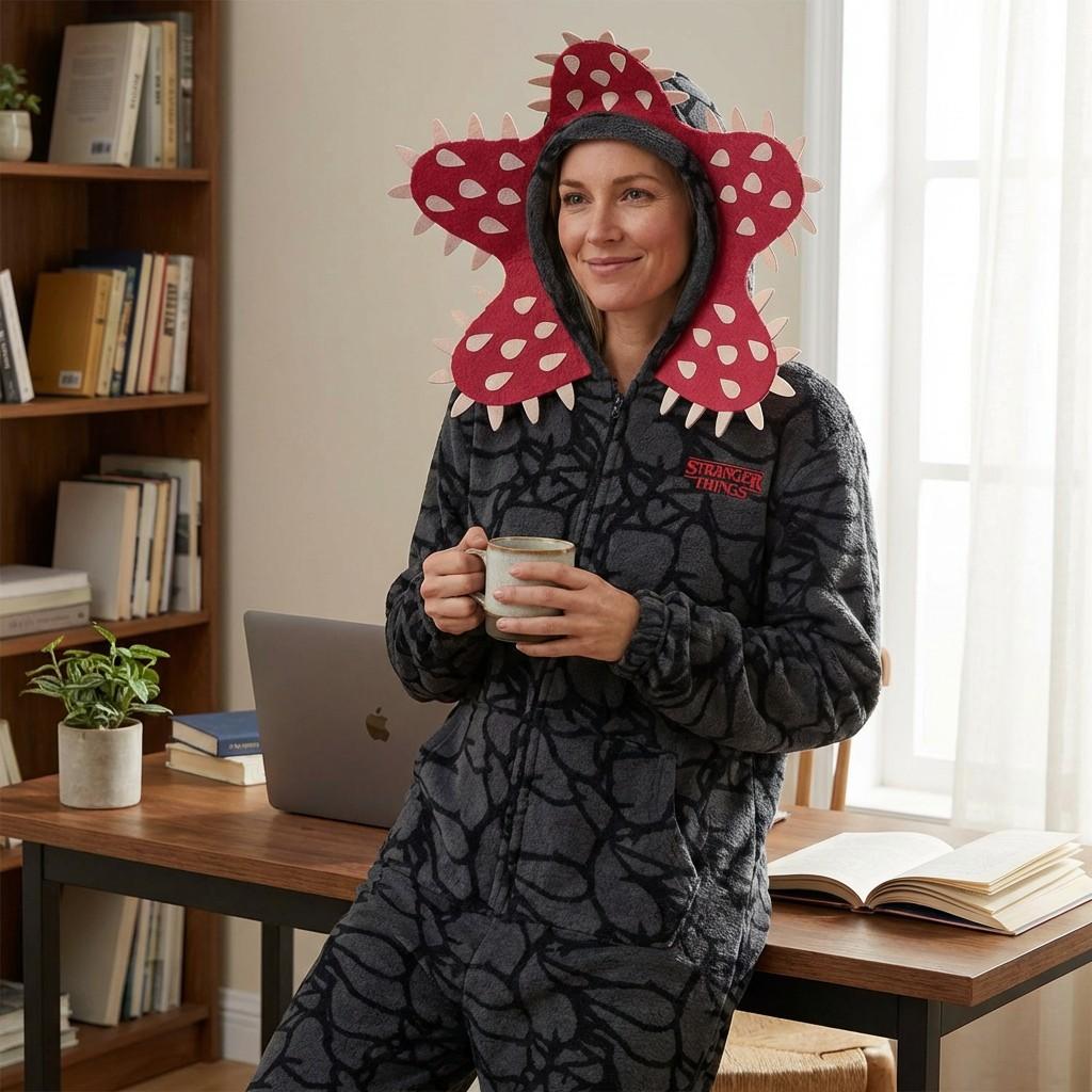 Funny Monster Onesie Pajamas Unisex Hooded Sleepwear, Adult Long Sleeve Homeewear, Casual Loungewear for Men and Women