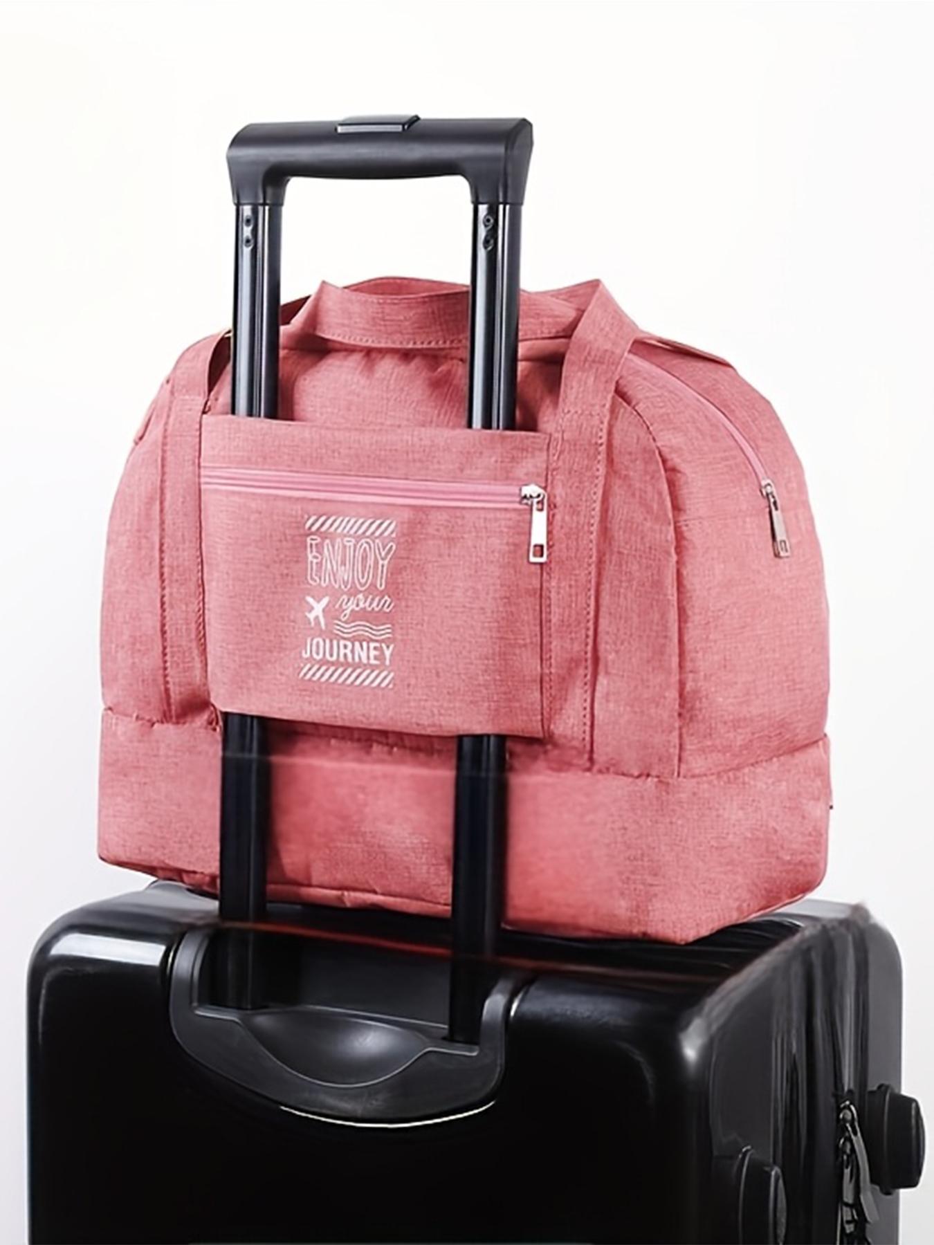 5.28 Gallon Large Capacity Dual Layer Travel Organizer, Gym and Swim Bag, Unisex Sports Bag, Solid Color Carry-On, Weekend Trip Bag