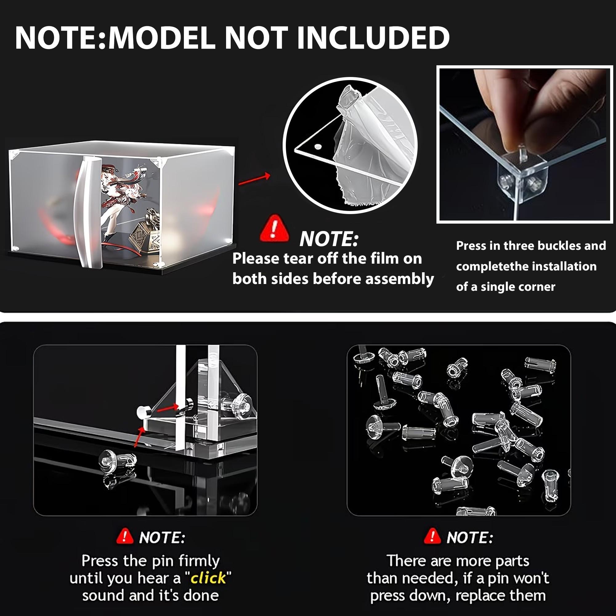 Acrylic Car Model Display Case, 1:14/1:18/1:24/1:32 Scale, Detachable Base, Dustproof, Easy Install, Gift for Car Enthusiasts