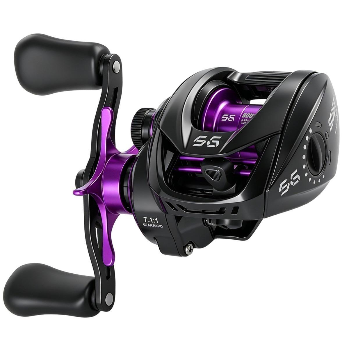 Baitcasting Fishing Reel Ultralight 4+1BB/6+1BB  7.2:1/7.1:1 Gear Ratio DC Baitcaster Reel Smooth and Sensitive, Fishing Reel for Freshwater Saltwater Fishing