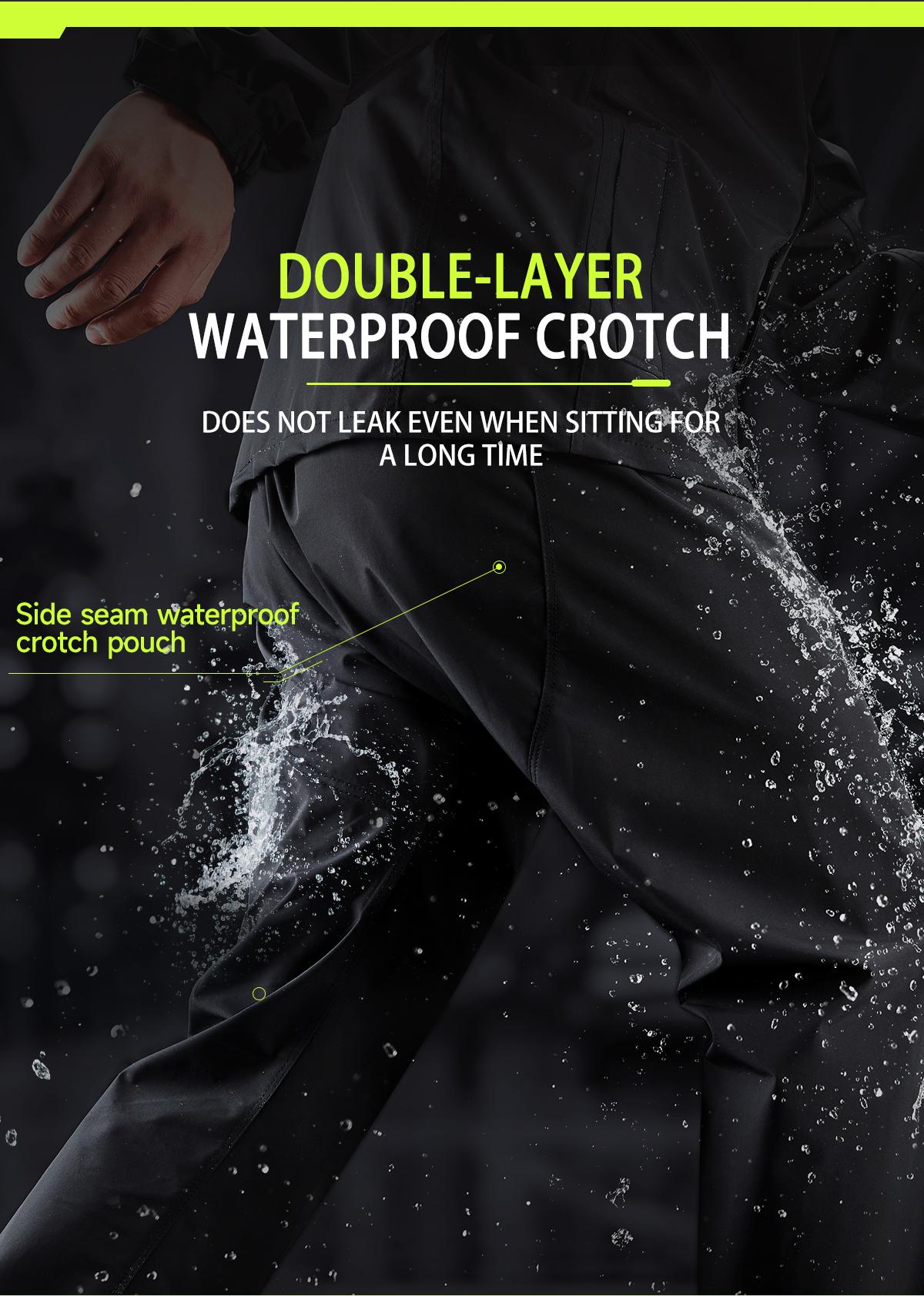 Outdoor Waterproof Raincoat Set, Hooded Jacket + Long Pants, Thick Durable Reusable, Workwear for Construction, Cycling, Cleaning