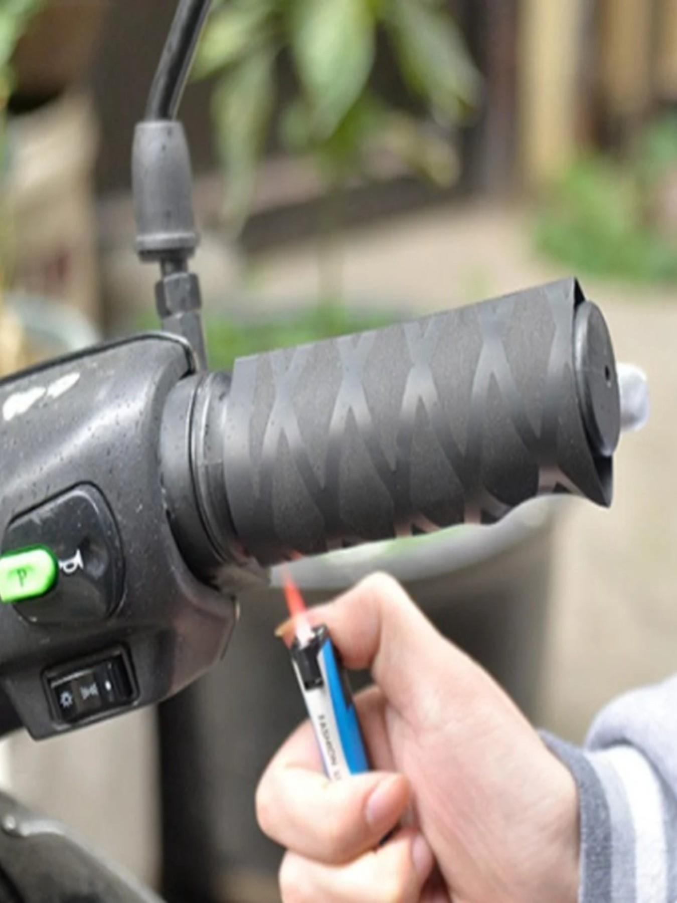 4 Piece Motorcycle Handlebar Grips, Heat Shrink Anti-Slip Rubber Protector, Suitable for Motorcycles and Scooters, Handguard Protection