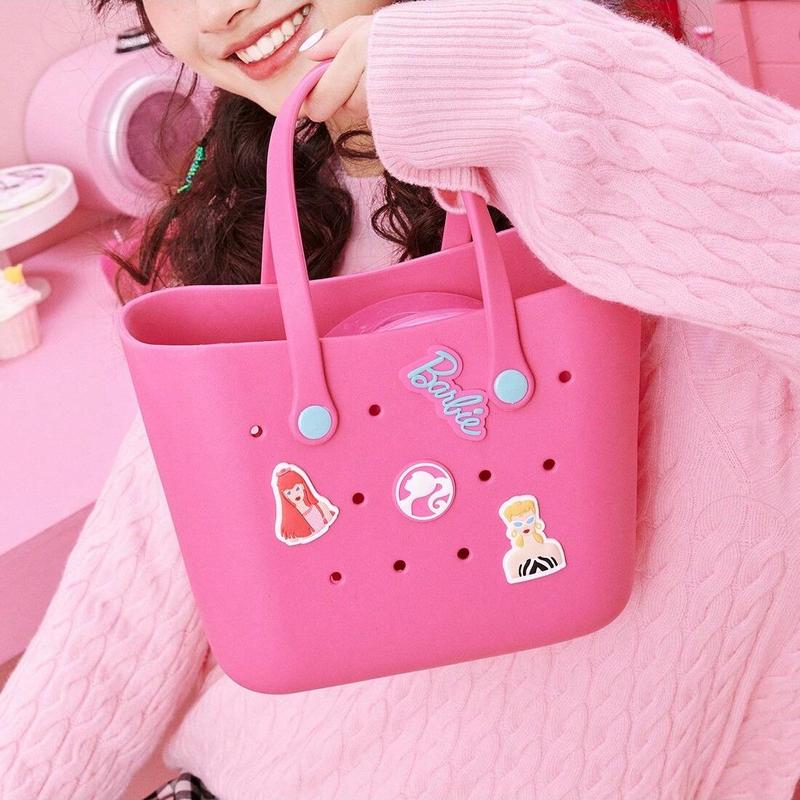 [Gift Bag]Barbie Lunch Bag for Women - Cute Crocs Design, Durable Lunch Tote Bags for Girls, Suitable Size with Handle, Ideal for School, Work,