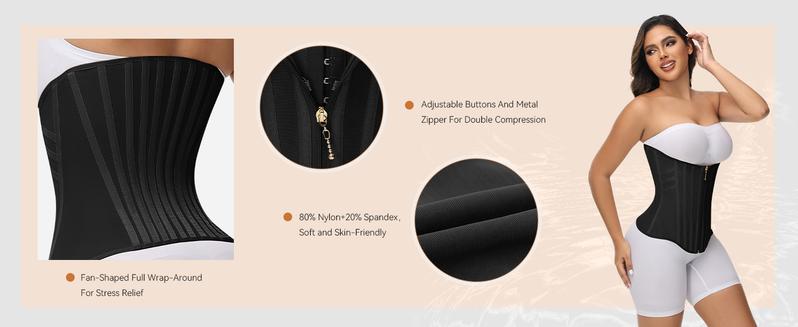 SHAPESHE Waistband for Women 2-Layer Waist Shapewear Corset Sport Workout Band