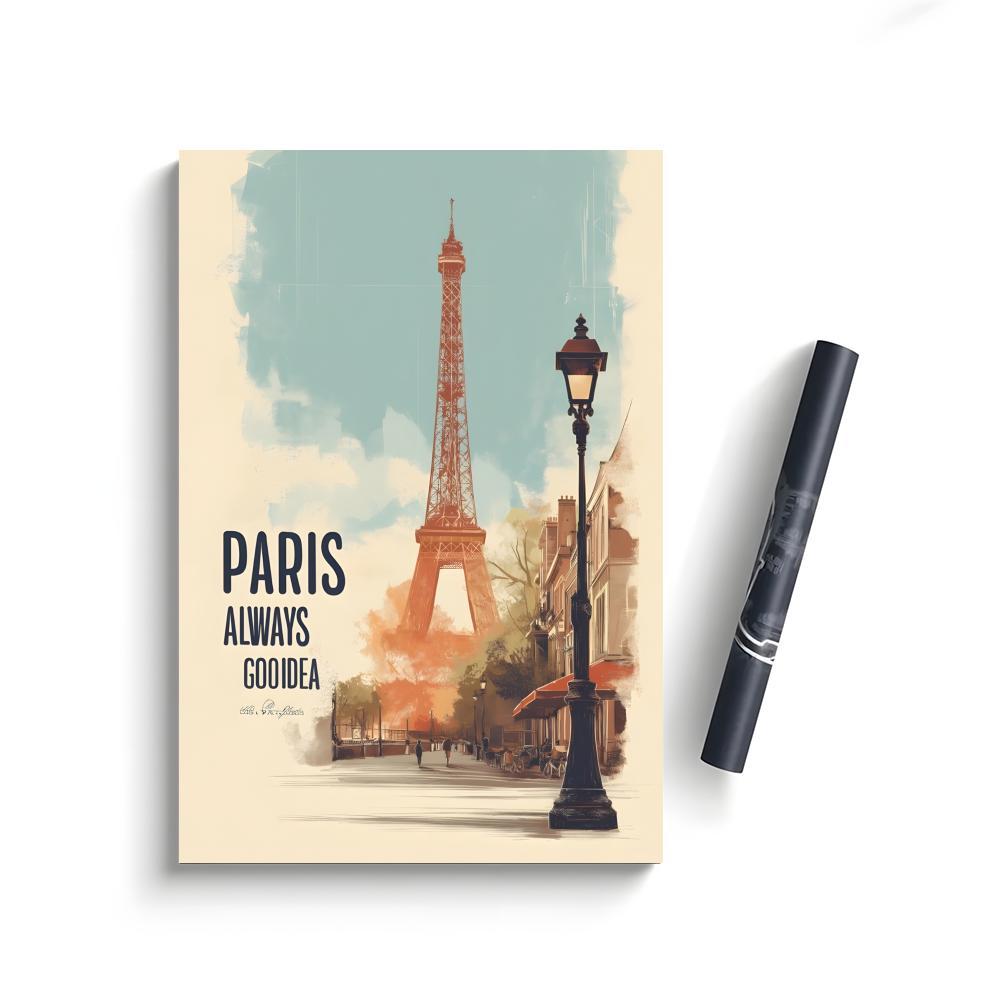 E-Eiffel Tower Poster Bedroom Home Decor Art Poster Perfect Gift for Family and Friends