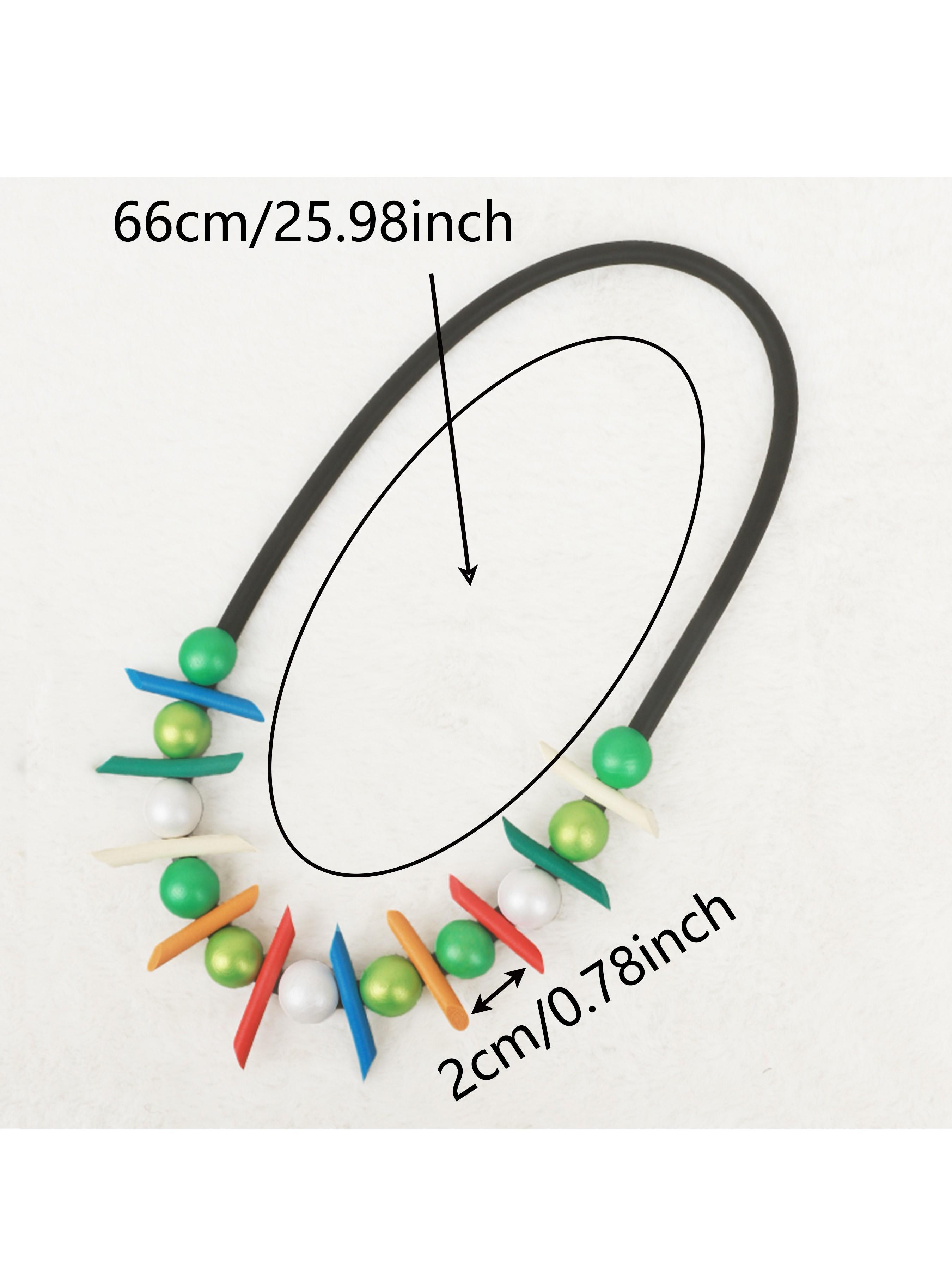 Boho Style Geometric Pendant Necklace, Colorblock Design, Fashionable Jewelry for Daily Wear, Perfect for Dates and Vacations, Women's Accessory