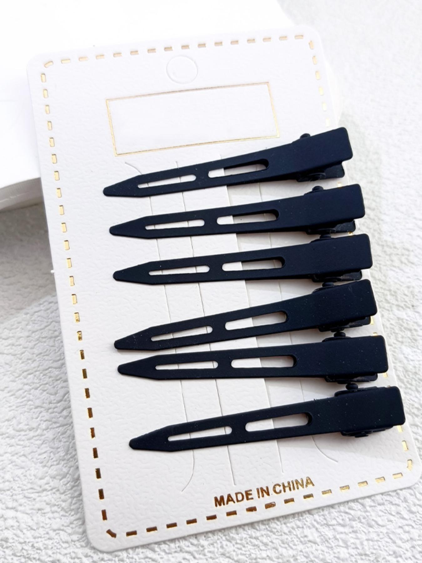 1 Pack 6 Pcs 5.5cm Hollow Point Metal Duckbill Clips, Ideal for Bangs Wavy Hair and Side Part, Perfect Daily Wear Gift for Mother's Day