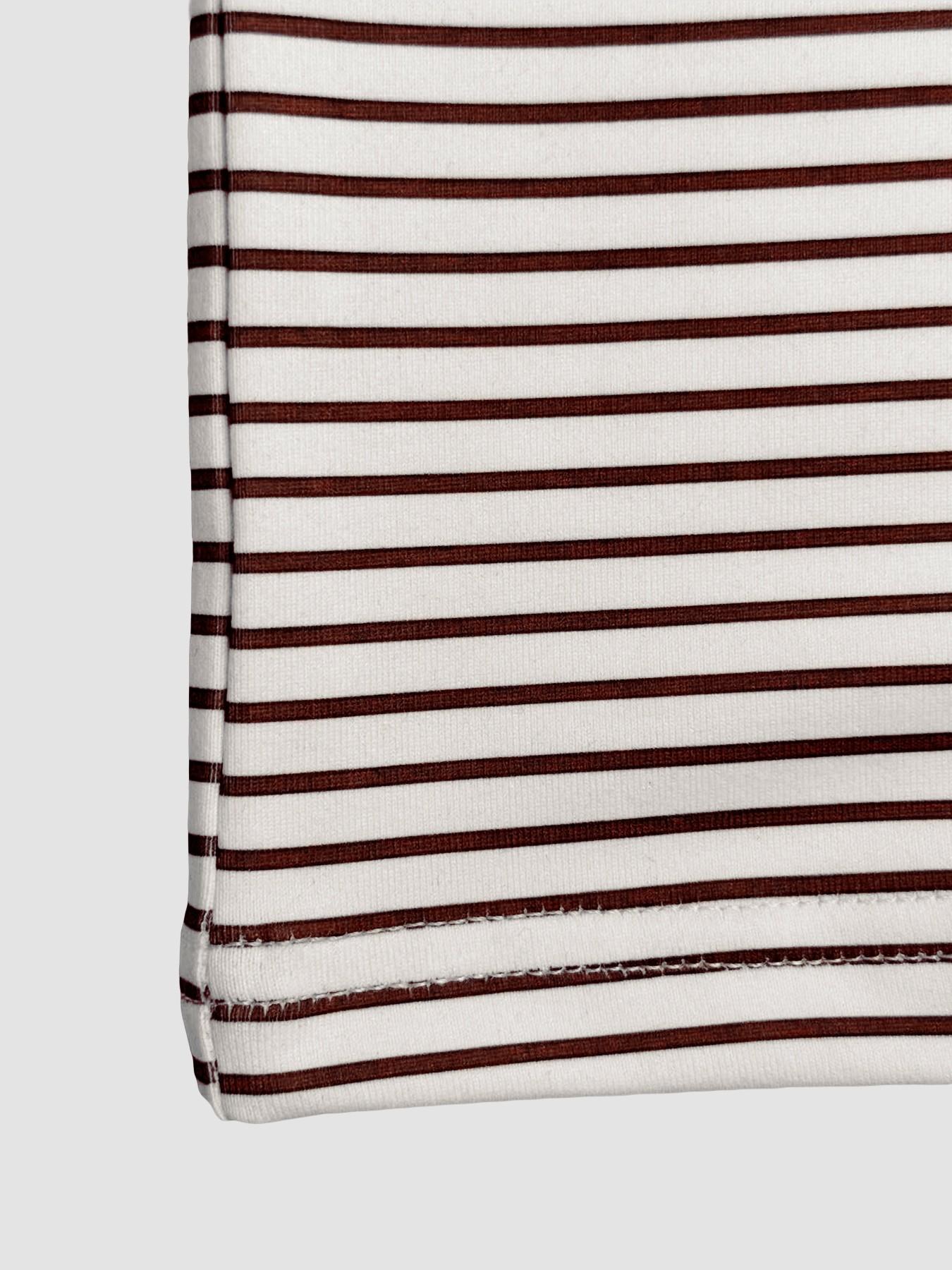 Women's Striped Digital Print T-Shirt, Butterfly Knot Round Neck, Casual Loose-Fitting Top, Daily Wear, Summer, Plain Surface, Unlined, Everyday