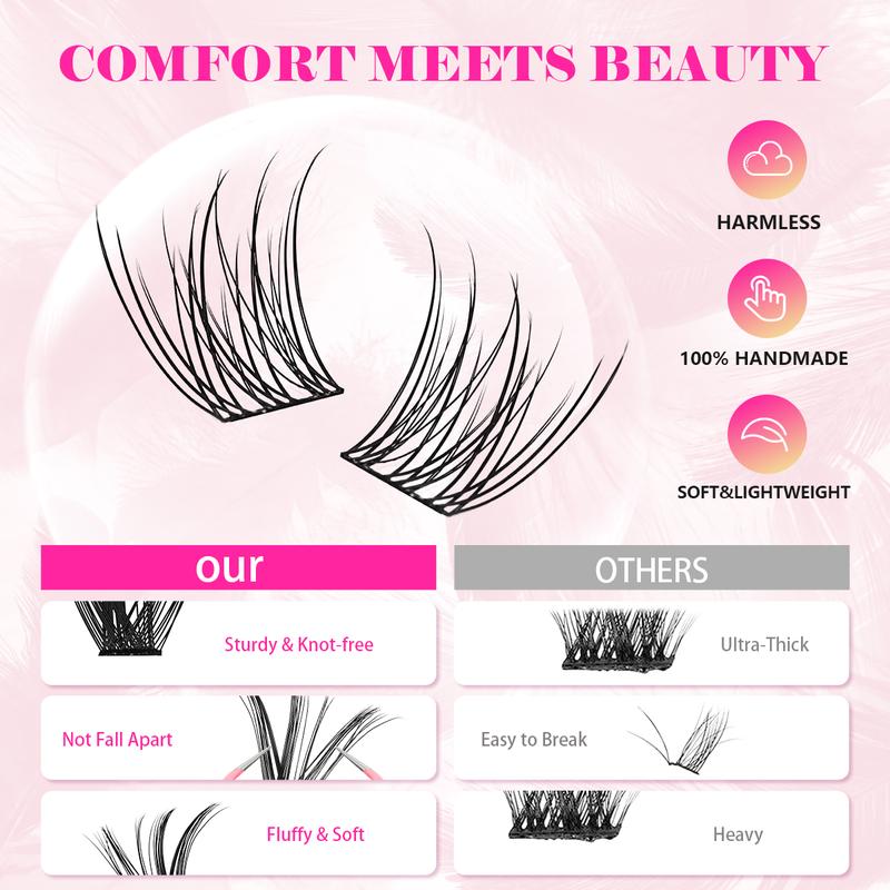 High Capacity False Eyelash Extensions Kit, D Curl Fluffy Design, Multiple Sizes Available, Ideal for Daily Use & Special Occasions, Eyelash Extensions Set