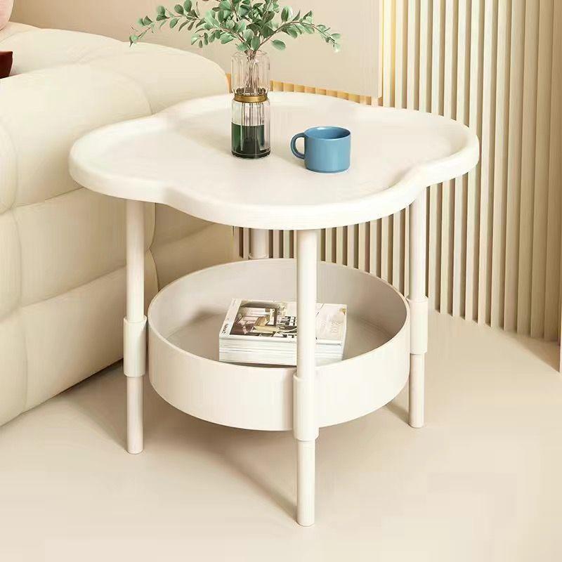 Creative Small Coffee Table for Home, Modern Minimalist Bedside Table with Storage, Mobile Nightstand for Living Room and Bedroom