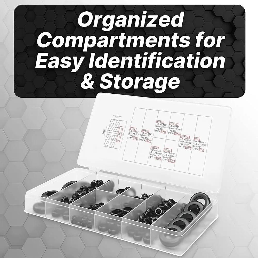 Rubber Gasket Assortment Kit: Electrical Wire Sealing Plugs, Hole Stoppers, Cable Waterproof sleeves, Insulation Spacers, pipe joint seals for home Repair and Tool Maintenance
