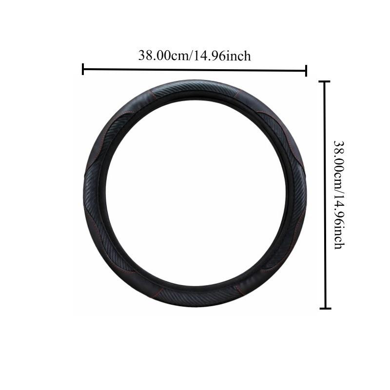 2026 New Patchwork Leather Steering Wheel Cover, Multiple Colors Available, Anti-Slip Breathable All-Season Universal Fit, Car Accessories Interior