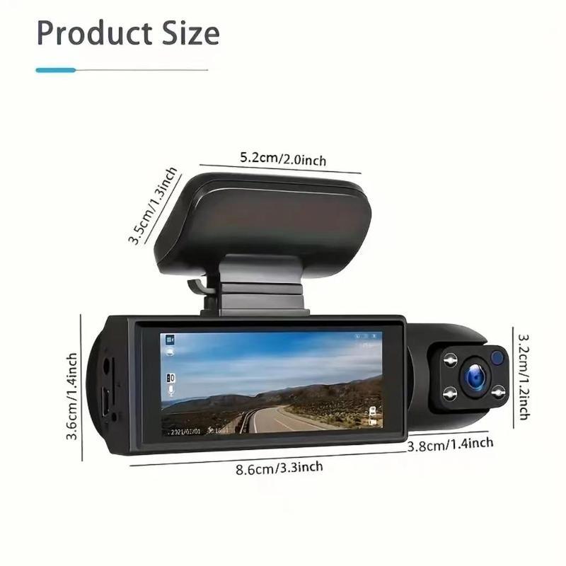 3.16 Inch Screen Car Dashboard Camera, 1 Count 1080P HD Night Vision Loop Recording DVR, G- sensor Dash Camera for Car, Truck, Suv, Motorcycle