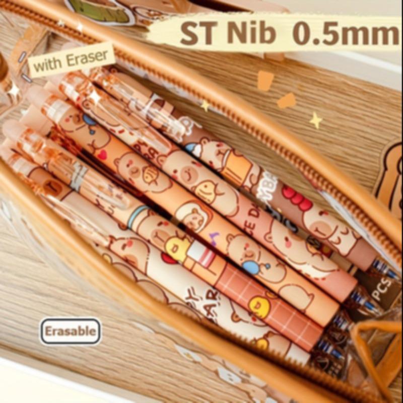 6 Pack Water Dolphin Erasable Gel Pens, Retractable Design, Blue Ink, Smooth Writing, Quick Dry Office Supplies, Elegant Pen