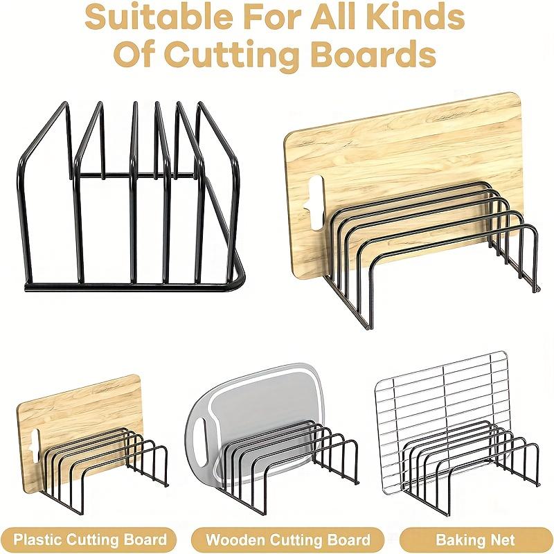 Metal Kitchen Storage Rack, Space Saving Countertop and Cabinet Organizer, Durable Cutting Board Holder, Compact Design for Home and Commercial Use