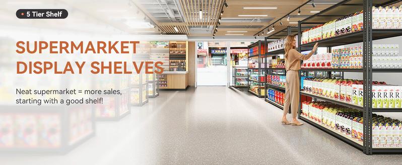 TryLazy 5-Tier Adjustable Metal Shelving Unit - Heavy Duty Storage Rack for Garage, Warehouse, Pantry, Kitchen Organizer