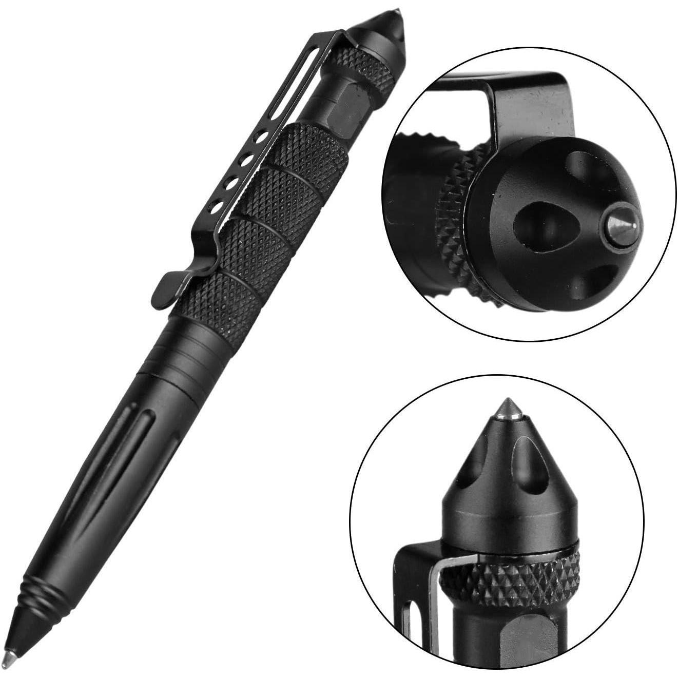 Emergency multi-functional pen with a tungsten steel tip, 6 ink refills, and a discreet grip. Durable and ideal Father’s Day gift for professionals