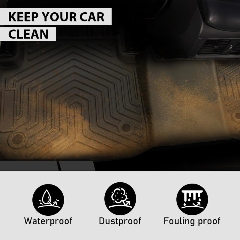 CROSSDESIGN Fit For 2023-2024 Honda CR-V CRV TPE Car Floor Mats All Season Liners 3PCS