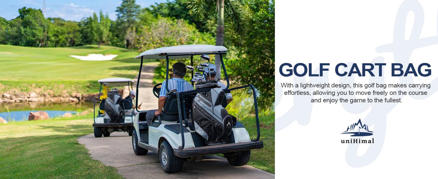 UNIHIMAL 14-Way Golf Cart Bag with Organizer Divider & Rain Cover UNIHIMAL 14-Way Golf Cart Bag with Organizer Divider & Rain Cover