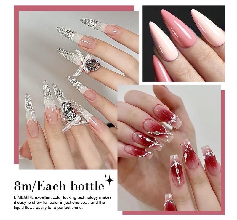 LIMEGIRL Gel Nail Polish Kit With UV Lamp 15 Color Semi Permanent Gel Nail Polish Kit With Frosted Top Paint Primer Nail Tool Set Nail  Polish Luminary Gel Nail Nail kit Nail Art Starter Kit for Beginners