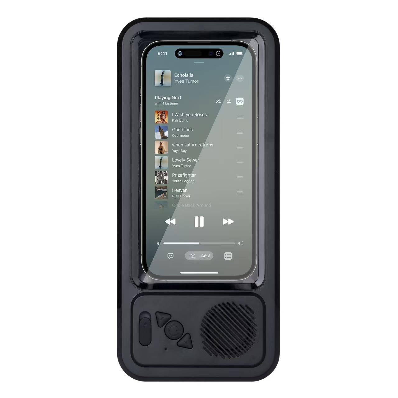 Waterproof Box Speaker, Bluetooth-compatible Speaker with Phone Stand, Ipx5 Waterproof, 360° Rotatable Touchscreen, Ideal for Kitchen, Bathroom, TV Stand