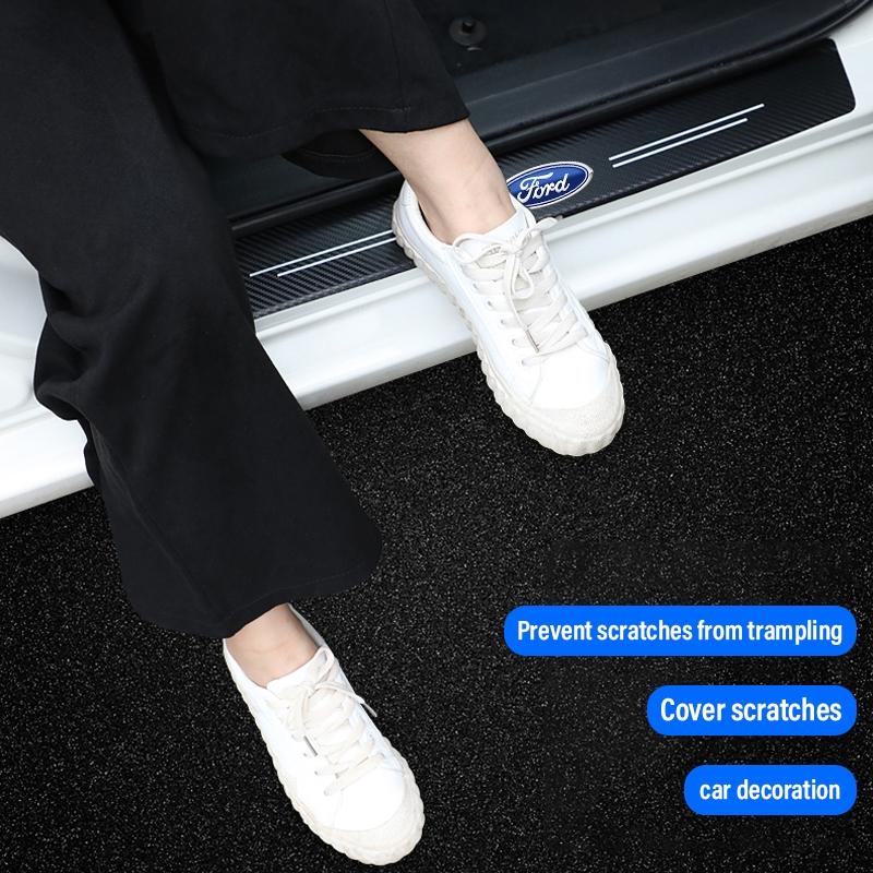 Universal Car Threshold Strips, Custom Fit Protection Decorative Trim, Ford Door Anti-Scratch Kick Proof Wear Resistant Welcome Strip, Car Door Protector