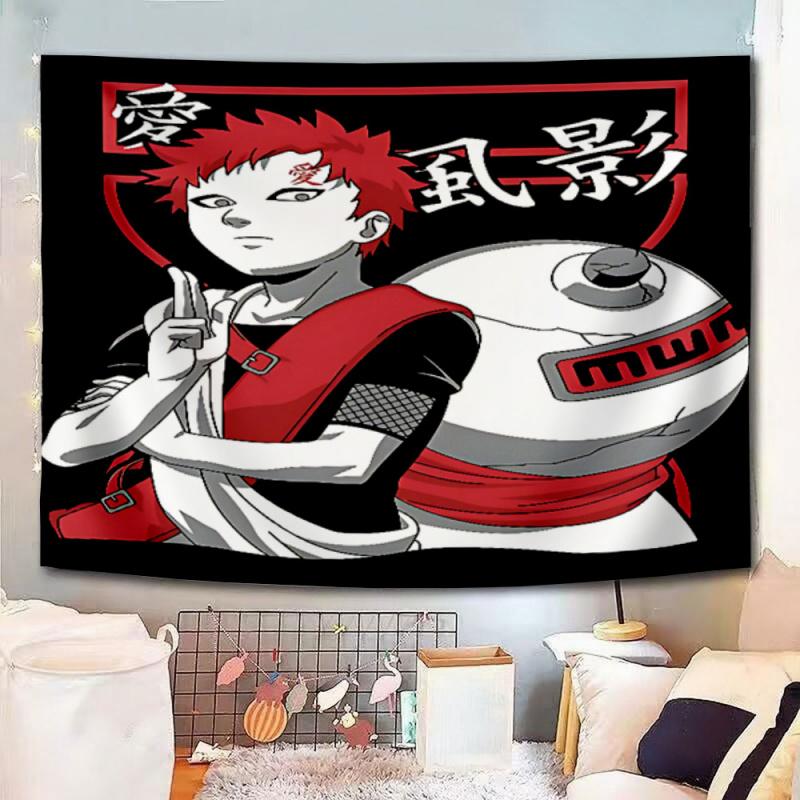 Printed Tapestries Gaara from Naruto Cute For bedroom use
