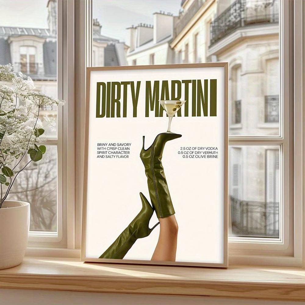 Vintage Italian Espresso Print Canvas Art, Frameless Wall Decor for Bedroom and Living Room, Creative Moving Gift Idea