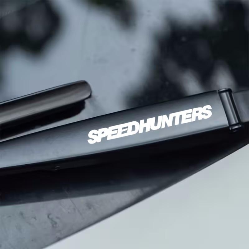 2Pcs Vinyl Sticker Set, SPEEDHUNTERS Street Racing Decal for Car Body, Wiper, Wheel, Motorcycle,Self-Adhesive