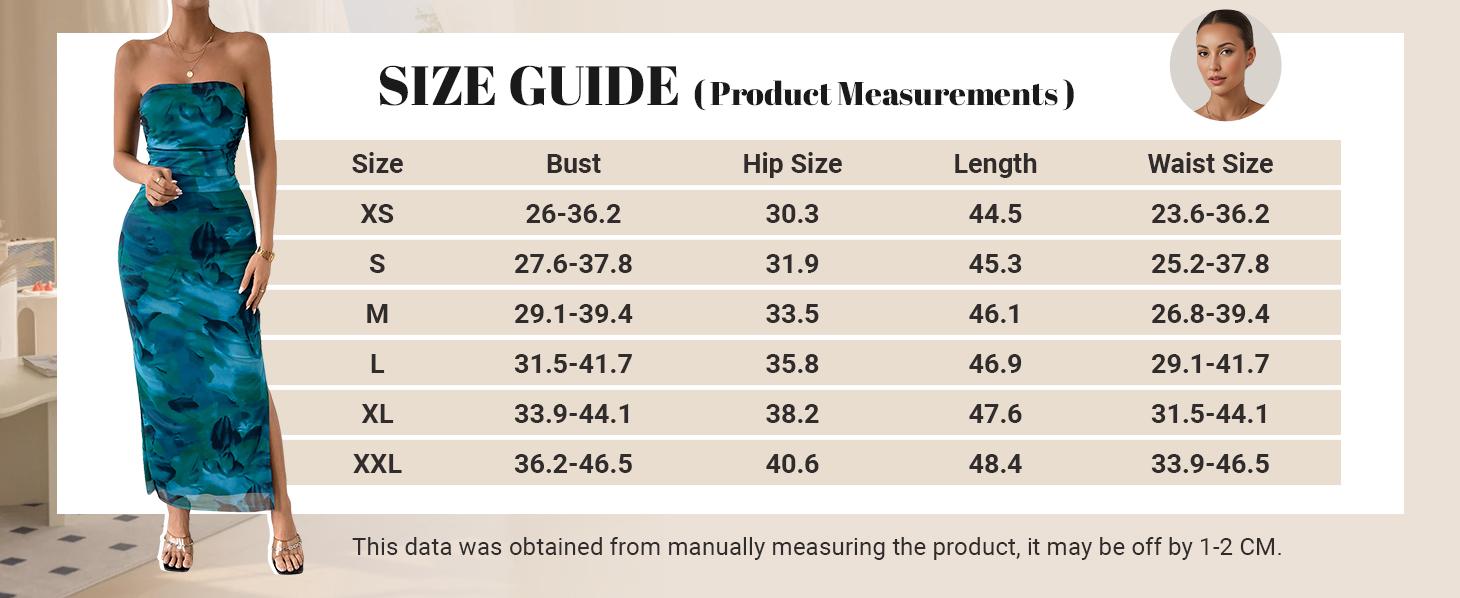 Spring Mesh Floral Strapless Bodycon Maxi Dress Ruched Tube Long Dresses with Slit