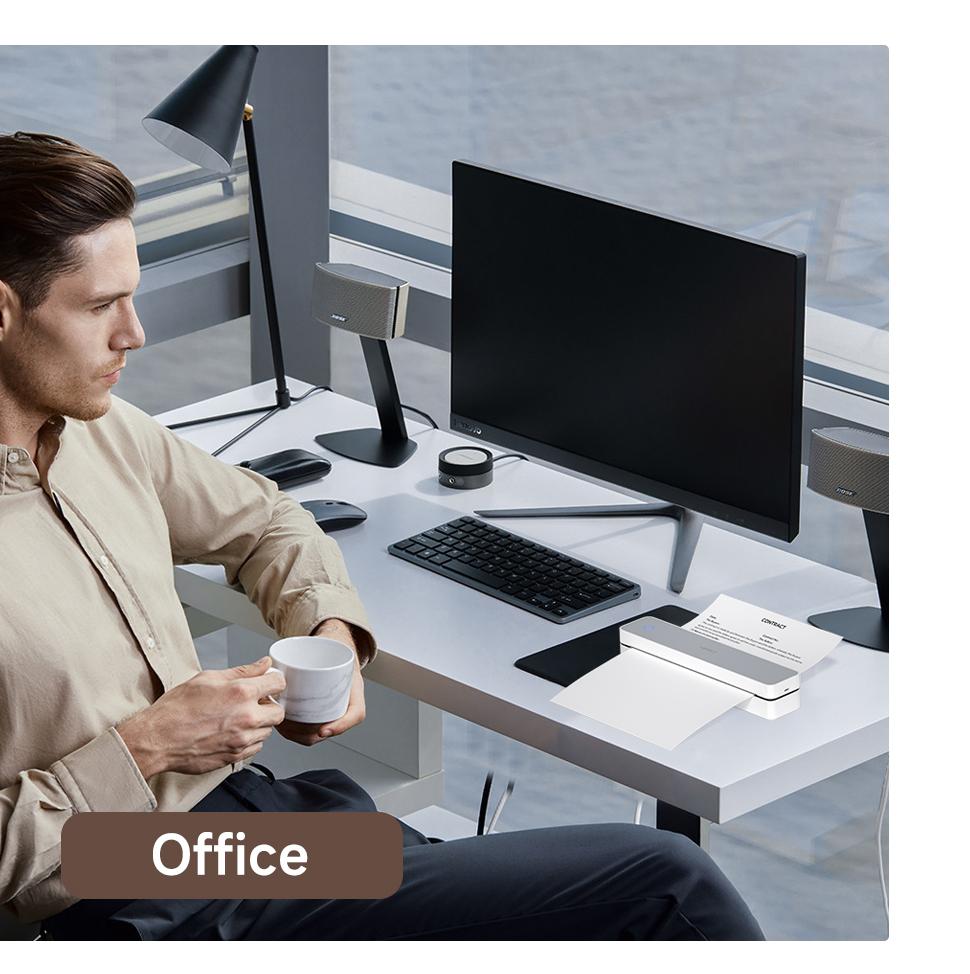 Inkless Portable Bluetooth Thermal Printer Wireless Mobile Printer for Travel and Home Compatible with iOS Android Windows macOS Supports A4 US Letter