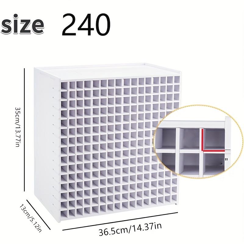 Art Pencil Shelf, 72/120/180/240 Removable Divider Design - Suitable for Tabletops, School Supplies, and Halloween or Christmas Graffiti Pens and Card Organizers, Art Supply Organizers
