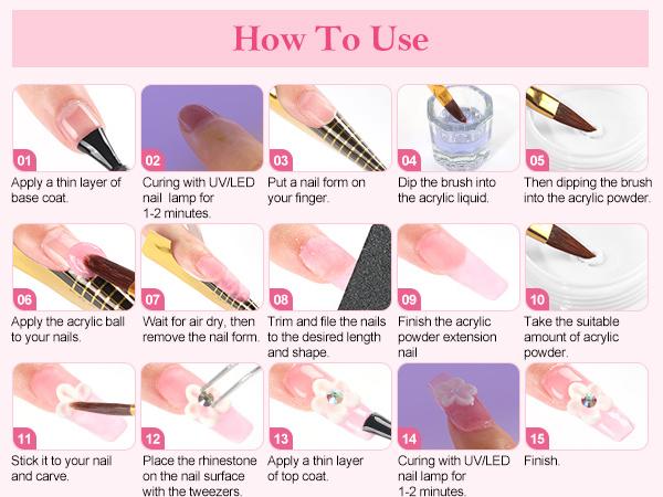 COSCELIA Acrylic Nail Kit for Beginners | Nude Acrylic Powder, UV Gel Polish & Glitter Decorations | Complete Gift for Women COSCELIA Acrylic Nail Kit for Beginners | Nude Acrylic Powder, UV Gel Polish & Glitter Decorations | Complete Gift for Women