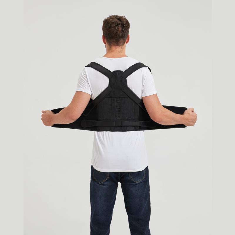 1PC Back Support Posture Corrector, Back Posture Belt, Posture Straightener, Breathable Anti-Hunchback Design for Office & Home Use, Comfortable and Adjustable Support Band