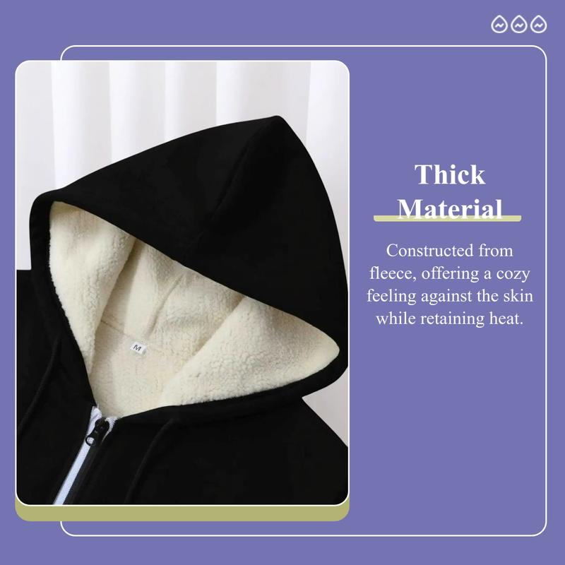 St. Jude Thaddeus Print Fleece Hooded Jacket, Winter Warm Windproof Skin-Friendly Thick Sweatshirt, Long Sleeve Casual H-Type Cartoon Pattern, Heavyweight Fleece Hoodie