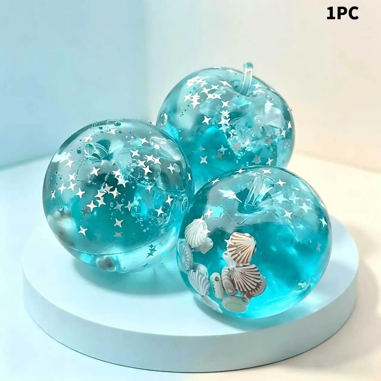 Crystal Apple Squishy Toy, Squishy Fidgets, Soft, Ultra-Thin Smooth Texture, Stress Relief Ball, Sensory Toy, Office Gift, Desktop Decor