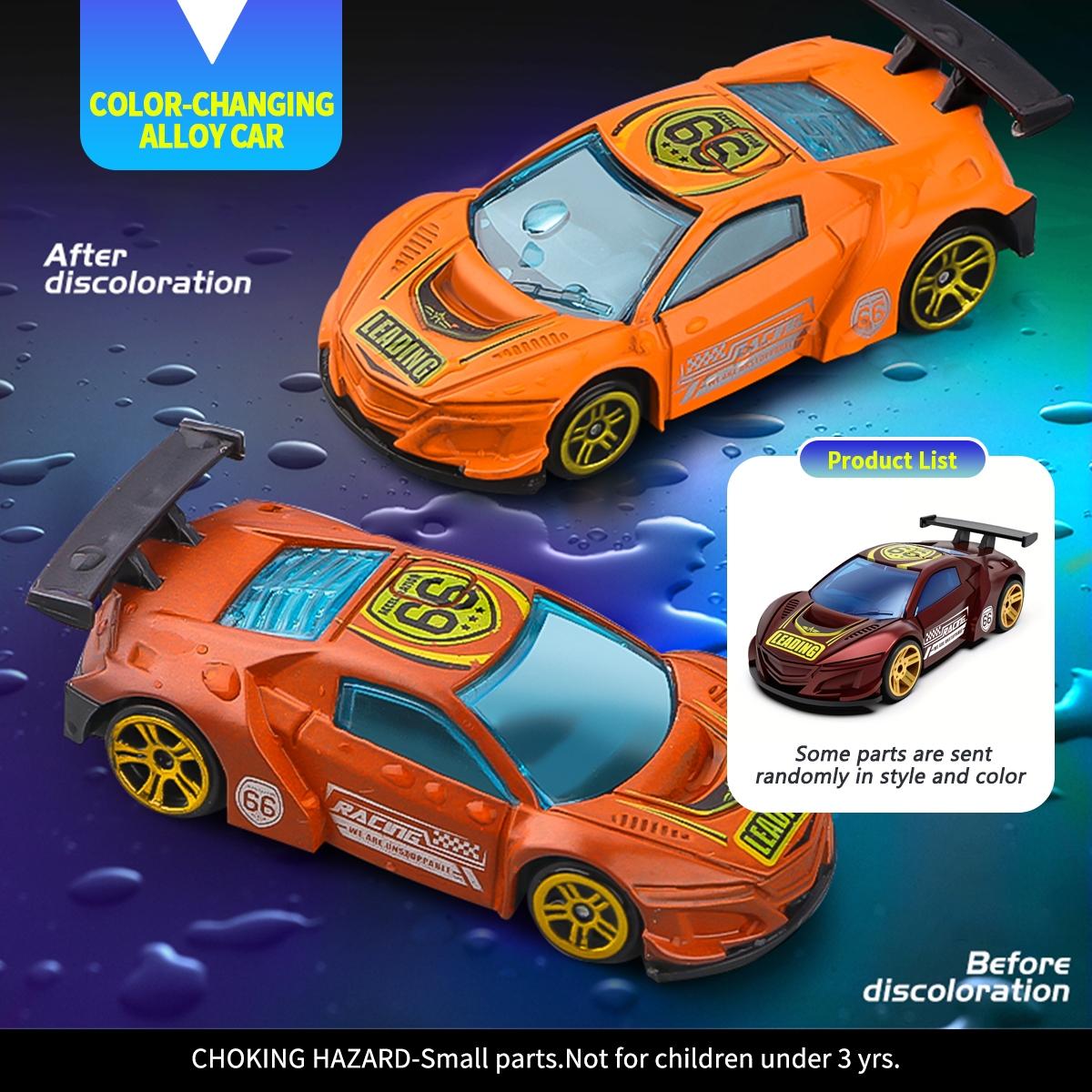Uinle Baby Mini Alloy Color-Changing Car 1:64 Temperature-Sensitive Toy, Portable Kids Plaything for Boys, Best Birthday Gift for Ages 3+