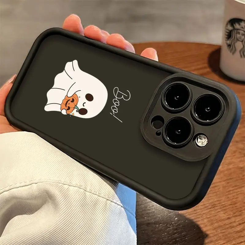 Minimal Cute Ghost iPhone TPU Silicone Case - TikTok Shop