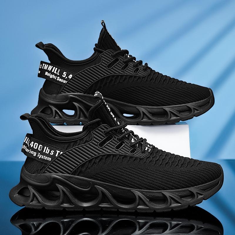 Men's Fashion Breathable Textile Anti-Slip Comfortable Thick Sole Soft Casual Outdoor Sports Shoes, Lightweight Easy Wear No Load