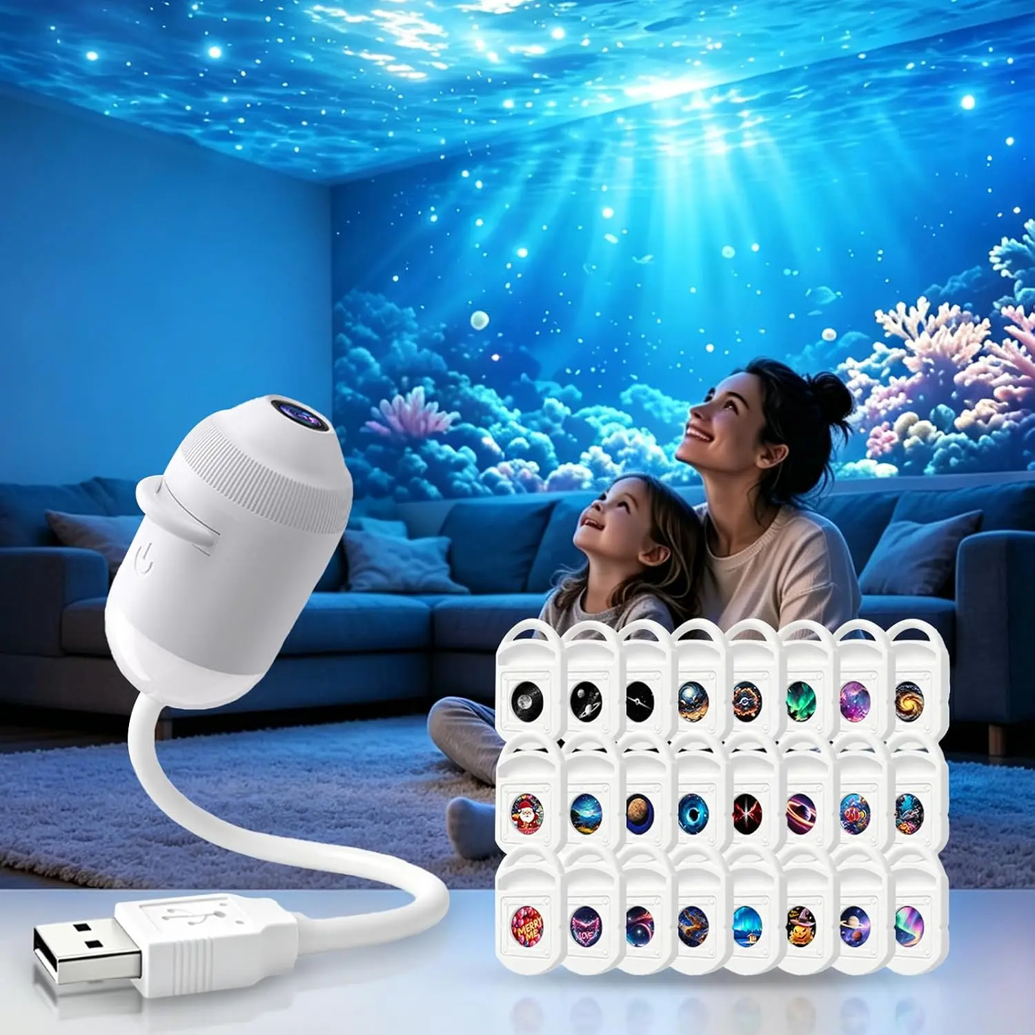 HD Smart LED Galaxy Projector Ocean Night Light HD Smart LED Galaxy Projector Ocean Night Light
