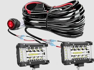 Nilight Side Shooter LED Light Bar 2PCS 4.3 Inch Triple Row Spot Flood Combo Lights Led Work Light with Wiring Harness Kit for Off Road Fog Light Driving Light on Truck SUV ATV UTV dealsforyoudays