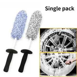 Microfiber Car Wheel Brush, Anti-Static Wheel Rim Cleaning Tool, Durable Microfiber Material, Ergonomic Handle Design, Auto Maintenance Tool, Car Detailing Brushes