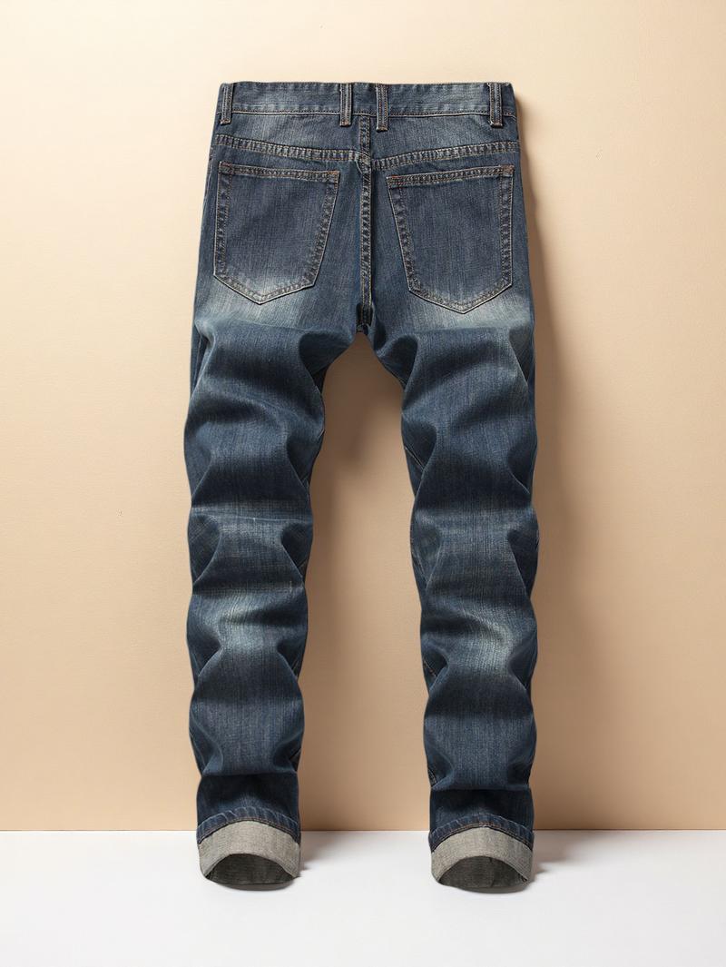 Men's Navy Blue Ripped Elastic Skinny Jeans compression  pants  ripped  jeans jeans  n  s high street jean fashion boy summer gomez  western  wear  outlet