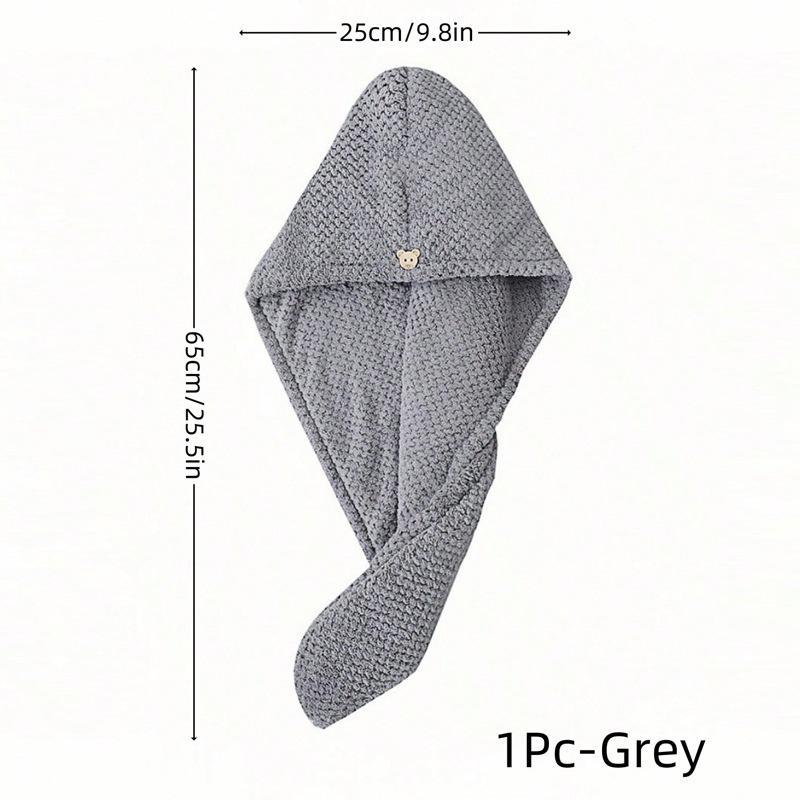 Women’s 2-Pack Microfiber Hair Turban, Super Absorbent Quick Dry Towel Wrap, Anti-Frizz Hair Drying Cap for Curly & Long Hair, Soft Lightweight Bathroom Essential for Daily Hair Care, Shower & Salon Use