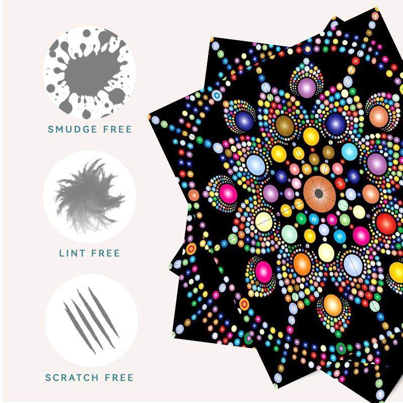 1/3/6/14pcs Vibrant Mandala - Style Cleaning Cloth, Suitable for Camera Lenses & Eyeglasses, Single - Sided, Multiple Specifications Available, Highly Decorative & Eye - Catching, Ideal for Home Cleaning & Photography Gear Maintenance