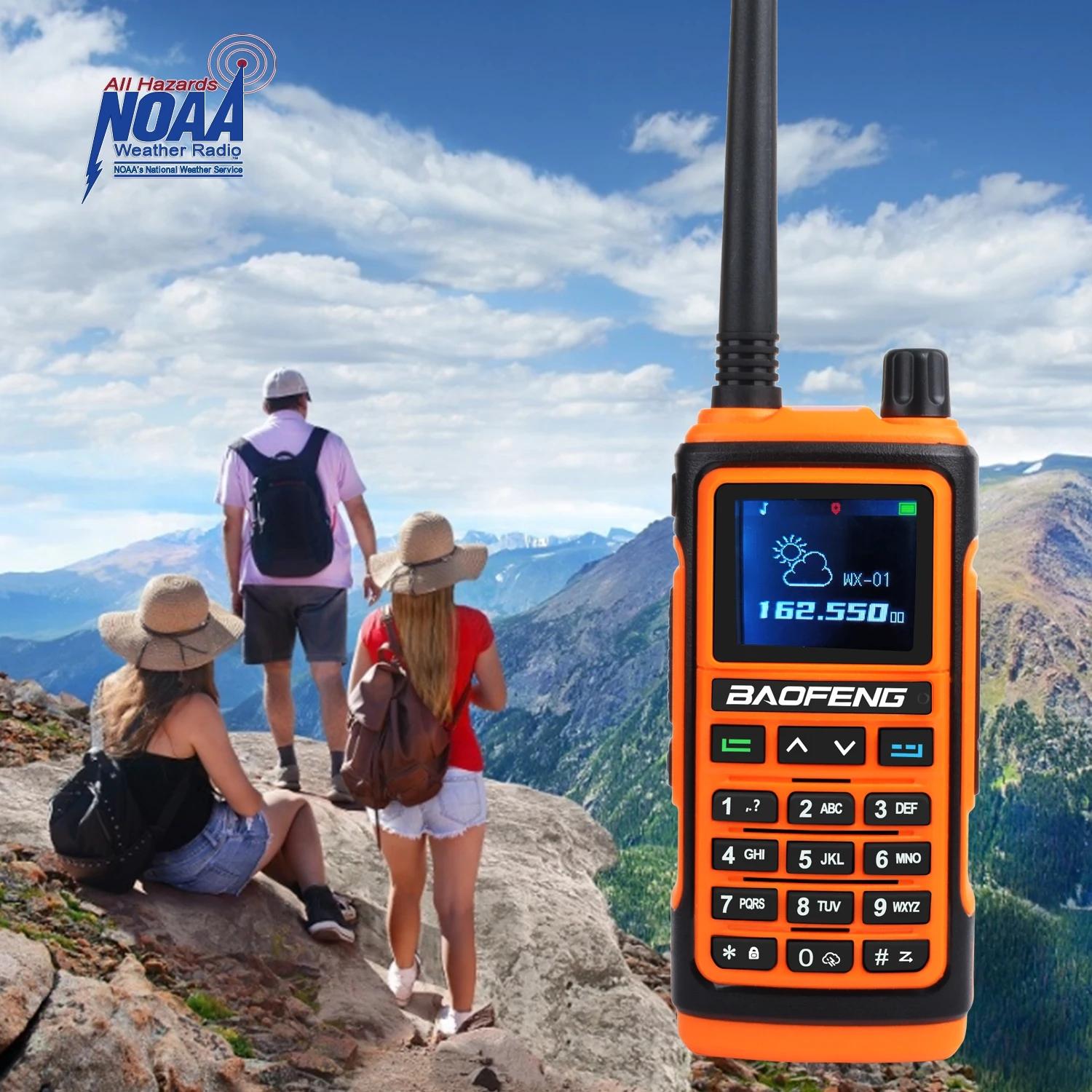 BF UV-17pro walkie talkie 10W high-power VHF UHF multi band compatibility, GPS， 999 channel storage, Type-C direct charging, capable of long-distance communication. The wireless device is suitable for outdoor exploration, hiking, and camping communication
