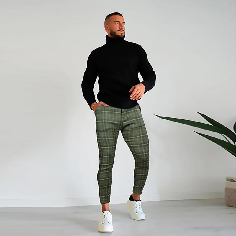 GINGTTO Men's Skinny Stretch Dress Pants Slim Fit Chino Pants Fashion Trousers